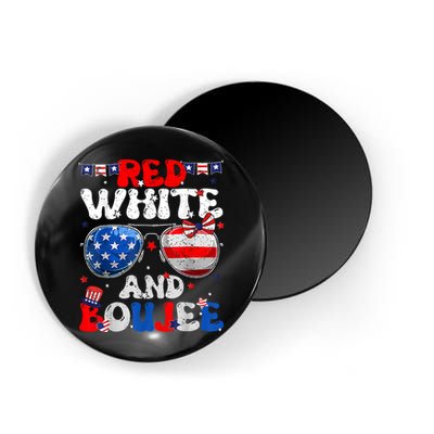Red White & Boujee Summer Funny Drinking 4th Of July US Flag Magnet