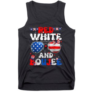 Red White & Boujee Summer Funny Drinking 4th Of July US Flag Tank Top