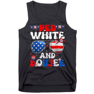 Red White & Boujee Summer Funny Drinking 4th Of July US Flag Tank Top