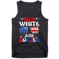 Red White & Boujee Summer Funny Drinking 4th Of July US Flag Tank Top