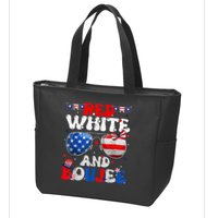 Red White & Boujee Summer Funny Drinking 4th Of July US Flag Zip Tote Bag