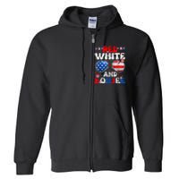 Red White & Boujee Summer Funny Drinking 4th Of July US Flag Full Zip Hoodie