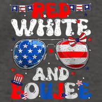 Red White & Boujee Summer Funny Drinking 4th Of July US Flag Vector Backpack