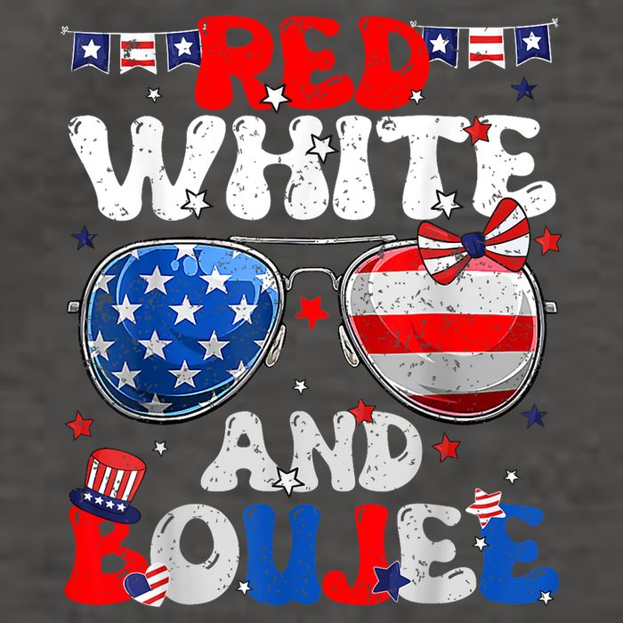 Red White & Boujee Summer Funny Drinking 4th Of July US Flag Vector Backpack