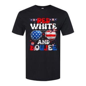 Red White & Boujee Summer Funny Drinking 4th Of July US Flag Softstyle CVC T-Shirt