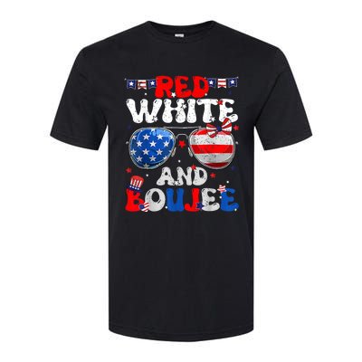 Red White & Boujee Summer Funny Drinking 4th Of July US Flag Softstyle® CVC T-Shirt