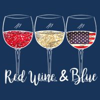 Red Wine & Blue 4th Of July Wine Red White Blue Wine Glasses 16 in Basic Backpack