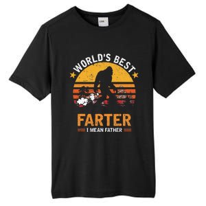 Retro World's Best Farter I Mean Father Bigfoot Father's Day Tall Fusion ChromaSoft Performance T-Shirt