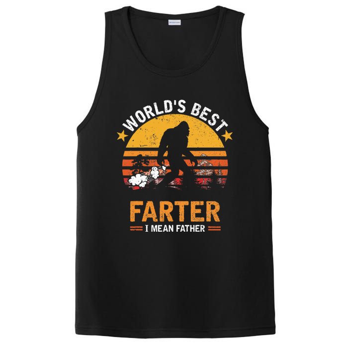 Retro World's Best Farter I Mean Father Bigfoot Father's Day PosiCharge Competitor Tank