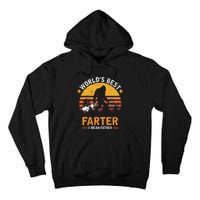 Retro World's Best Farter I Mean Father Bigfoot Father's Day Tall Hoodie