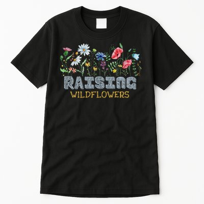 Raising Wildflowers Boho Mom Floral Flowers Mama Mothers Tall T-Shirt