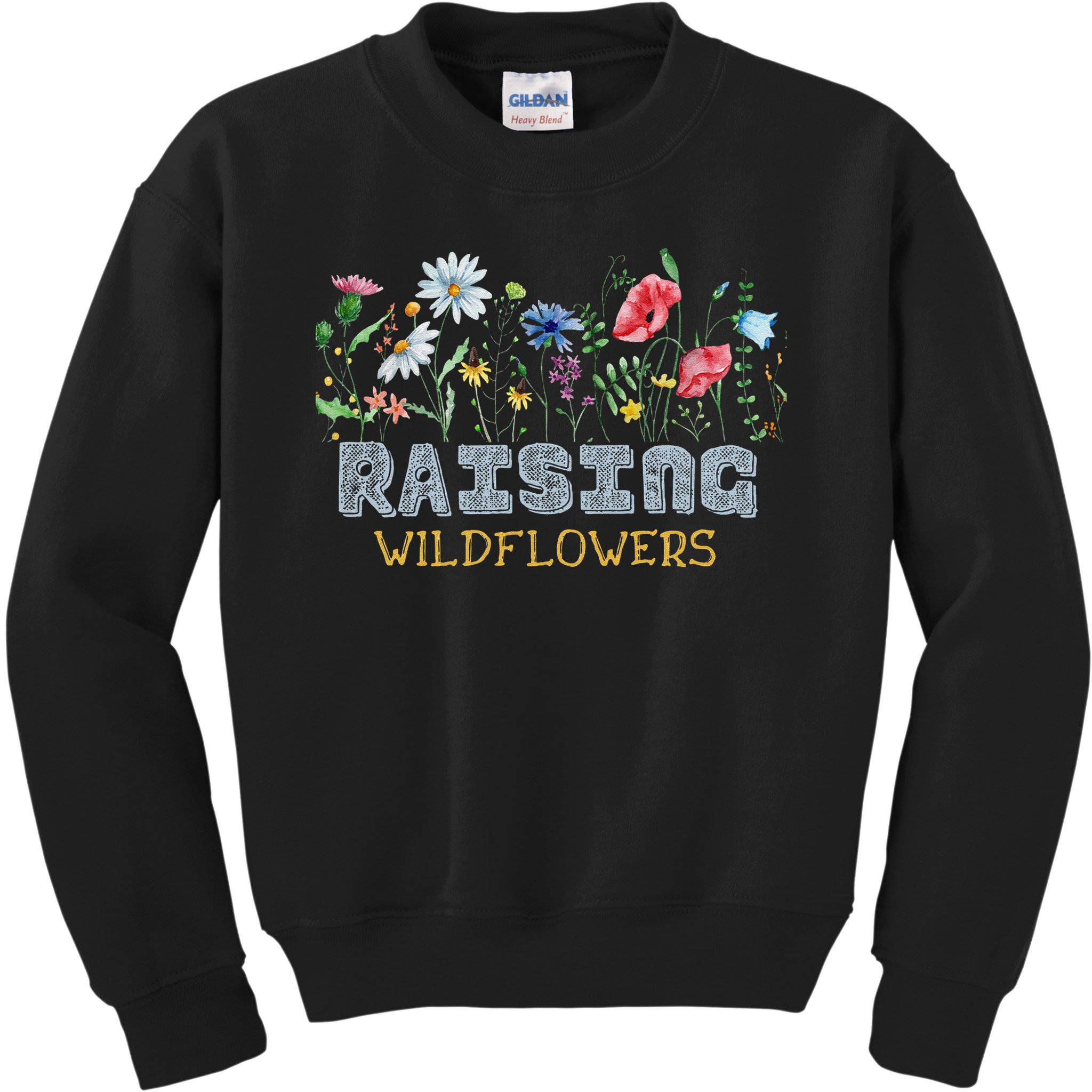 Raising Wildflowers Boho Mom Floral Flowers Mama Mothers Kids Sweatshirt