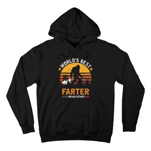 Retro World's Best Farter I Mean Father Bigfoot Father's Day Hoodie