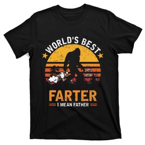 Retro World's Best Farter I Mean Father Bigfoot Father's Day T-Shirt