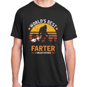 Retro World's Best Farter I Mean Father Bigfoot Father's Day Adult ChromaSoft Performance T-Shirt