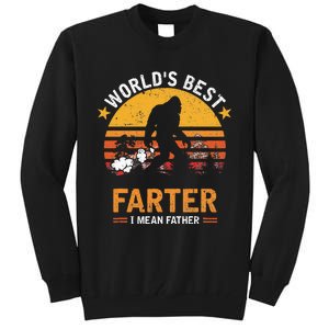 Retro World's Best Farter I Mean Father Bigfoot Father's Day Tall Sweatshirt