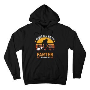 Retro World's Best Farter I Mean Father Bigfoot Father's Day Tall Hoodie