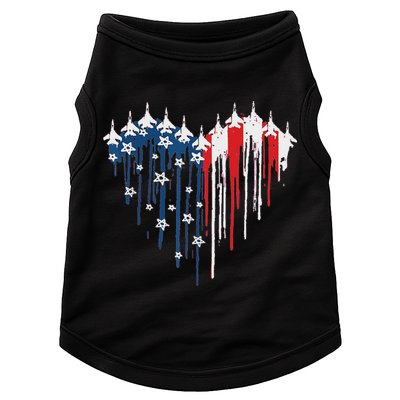 Red White Blue Flyover 4th Of July American Flag Doggie Tank