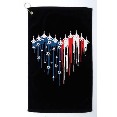 Red White Blue Flyover 4th Of July American Flag Golf Towel