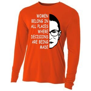 RBG Women Belong In All Places Where Decisions Are Being Made Cooling Performance Long Sleeve Crew