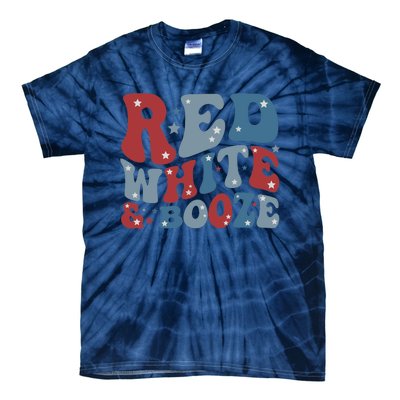 Red White & Booze Summer Funny Drinking 4th of July USA Flag Tie-Dye T-Shirt