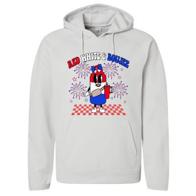 Red White & Boujee Performance Fleece Hoodie