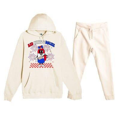 Red White & Boujee Premium Hooded Sweatsuit Set