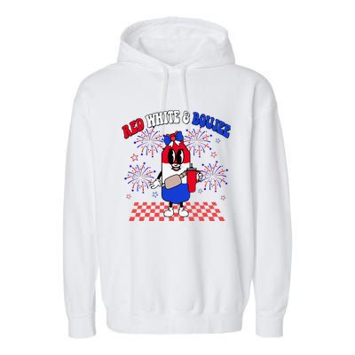 Red White & Boujee Garment-Dyed Fleece Hoodie