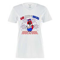 Red White & Boujee Women's Momentum V-Neck T-Shirt