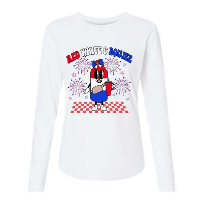 Red White & Boujee Womens Cotton Relaxed Long Sleeve T-Shirt