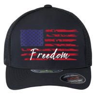 Red White Blue Freedom America USA Flag Flexfit Unipanel Trucker Cap