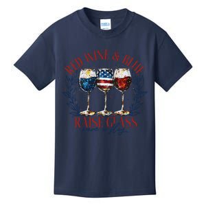 Red Wine & Blue Independence Day  Funny 4th Of July Kids T-Shirt