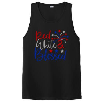 Red White Blessed 4th Of July Gift PosiCharge Competitor Tank