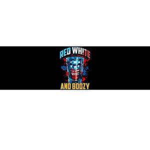 Red White & Boozy Patriotic American Whiskey Drinker Alcohol Bumper Sticker