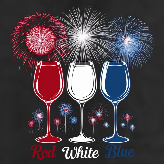 Red Wine & Blue 4th Of July Wine Glasses Firework Patriotic Adult Drive Performance Visor