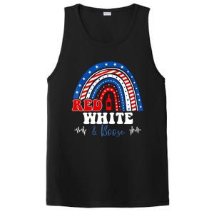 Red White Booze And Blessed Rainbow Usa Patriotic 4th Of July Gift PosiCharge Competitor Tank