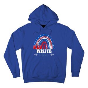 Red White Booze And Blessed Rainbow Usa Patriotic 4th Of July Gift Hoodie