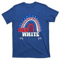 Red White Booze And Blessed Rainbow Usa Patriotic 4th Of July Gift T-Shirt