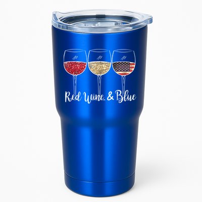 Red Wine & Blue 4th Of July Wine Red White Blue Wine Glasses Tumbler