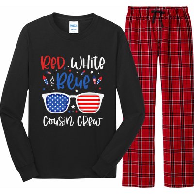 Red White & Blue Cousin Crew 4th of July USA Sunglasses Long Sleeve Pajama Set