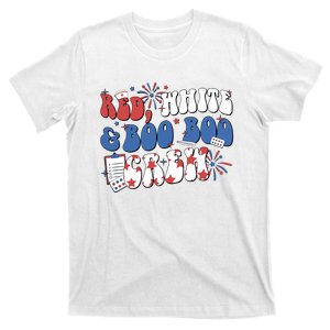 Red White Boo Boo Crew 4th July T-Shirt