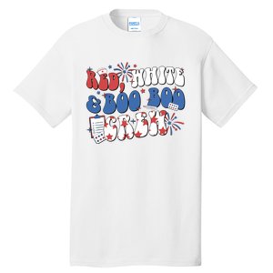 Red White Boo Boo Crew 4th July Tall T-Shirt