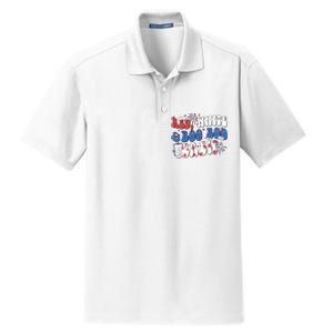 Red White Boo Boo Crew 4th July Dry Zone Grid Polo