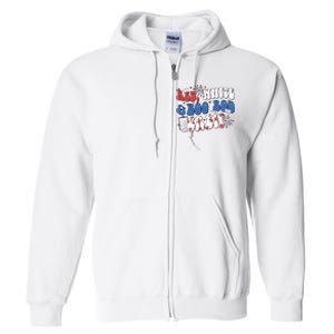 Red White Boo Boo Crew 4th July Full Zip Hoodie