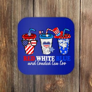 Red White Blue And Loaded Tea Too 4th Of July Coaster