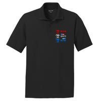 Red White Blue Three Cute Great Dane 4th July American Flag PosiCharge RacerMesh Polo