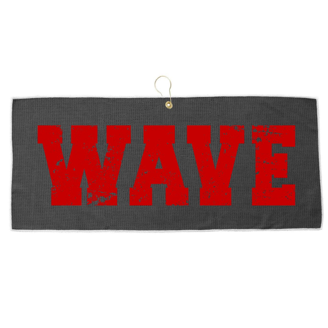 Red Wave Conservative Large Microfiber Waffle Golf Towel