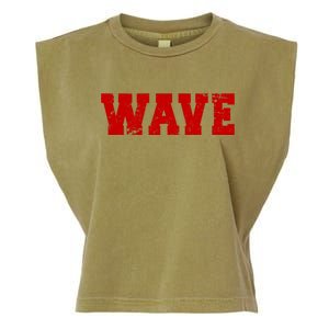 Red Wave Conservative Garment-Dyed Women's Muscle Tee