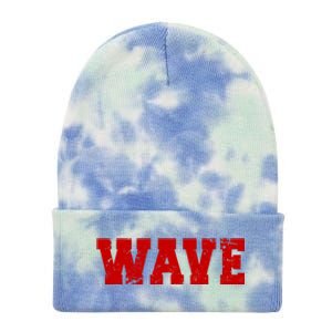 Red Wave Conservative Tie Dye 12in Knit Beanie