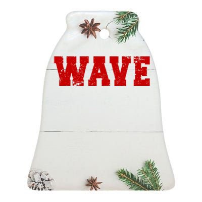 Red Wave Conservative Ceramic Bell Ornament